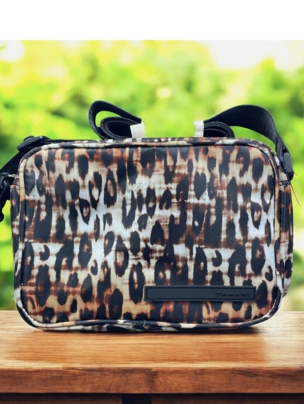 Tahari Leopard-Print Crossbody  Bag Coin Purse NWT